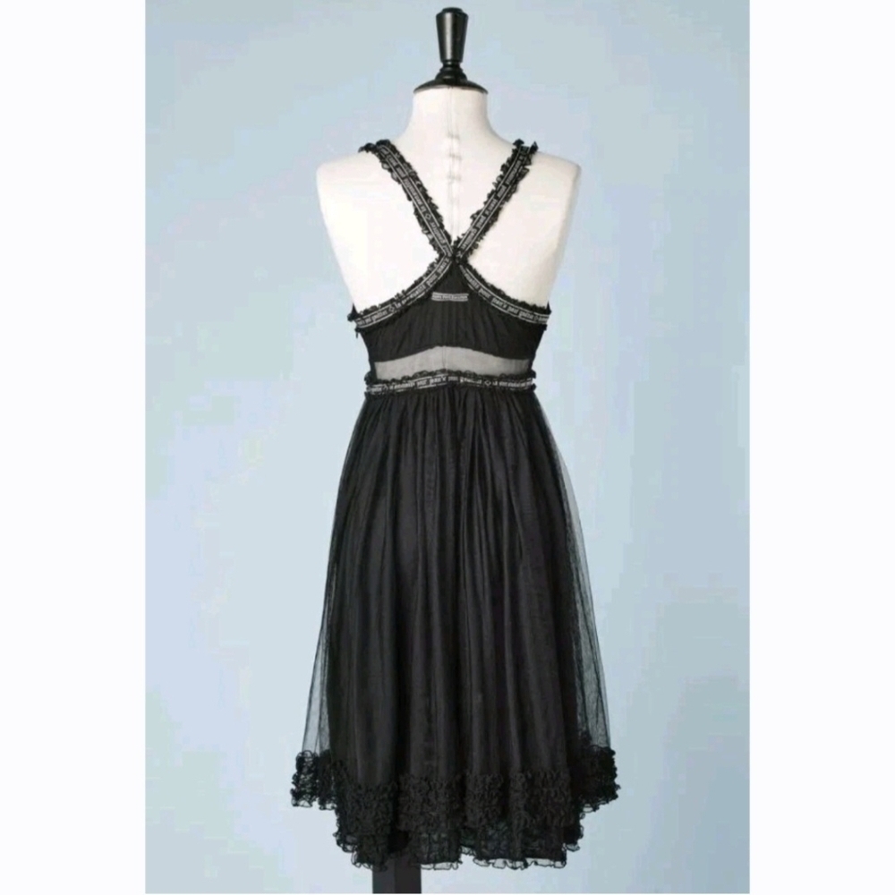 2000's RARE Vintage Jean Paul Gaultier La Sensualite Black Tulle Dress US 10-12 - Picture 4 of 8